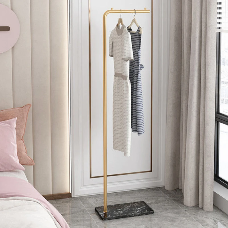 Nordic Marble Base Golden Clothes Hanger Quality Store Display Live Broadcast Dressing Hats Bags Storage Rack Bedroom Furniture