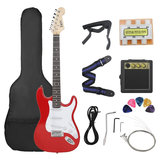 Guitare Électrique Avec Amplificateur, Accessoires Noir Bleu à