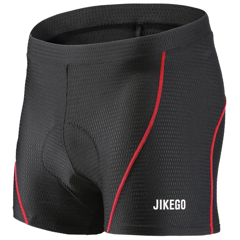 JIKEGO Men Cycling Underwear Shorts MTB Mountain Bike Underpants Bicycle Biker Male Black Summer Breathable Mesh Gel Pad
