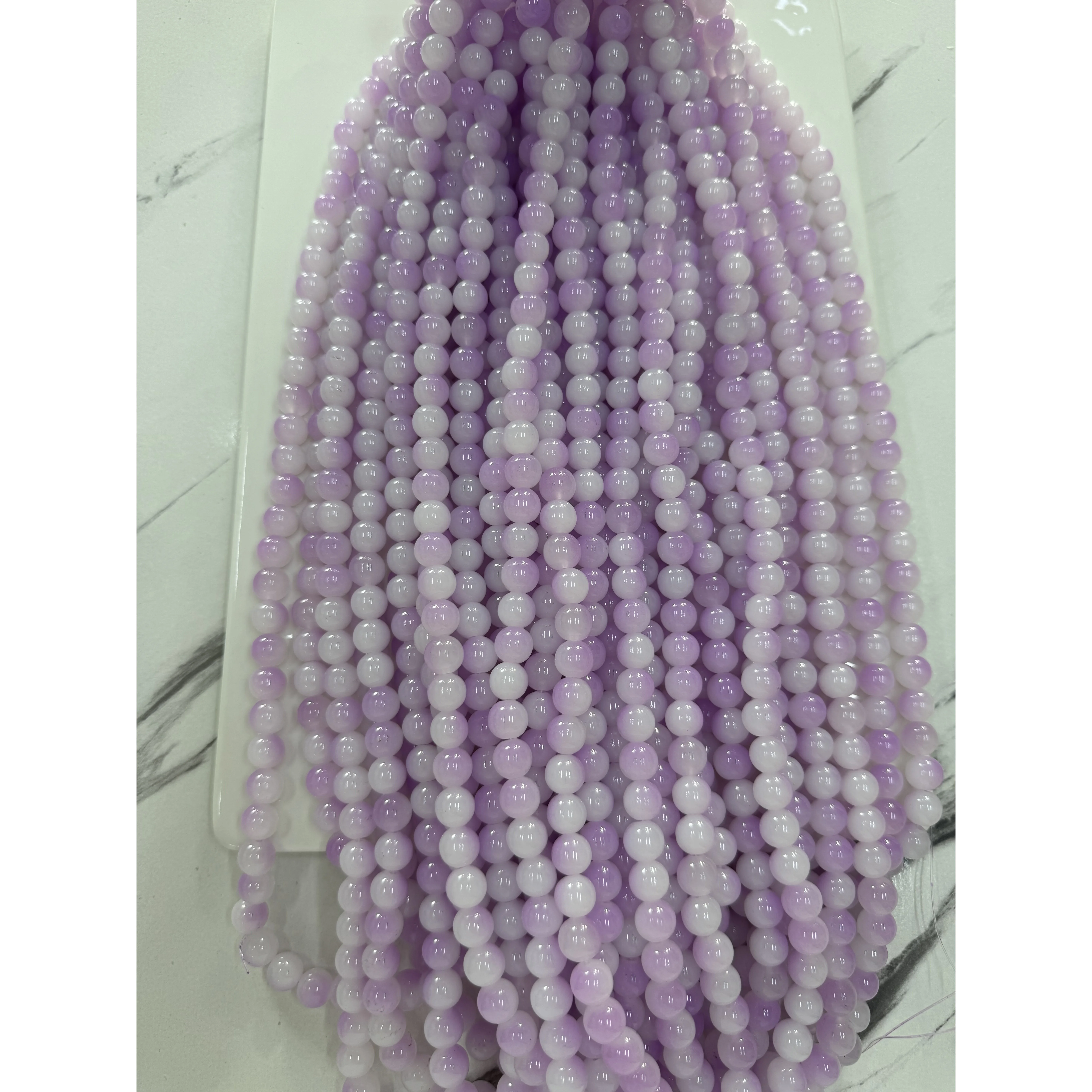 10Strands Imitated Jade Opaque Glass beads Round Loose Beads for Jewelry Making DIY 80PCS/Strands