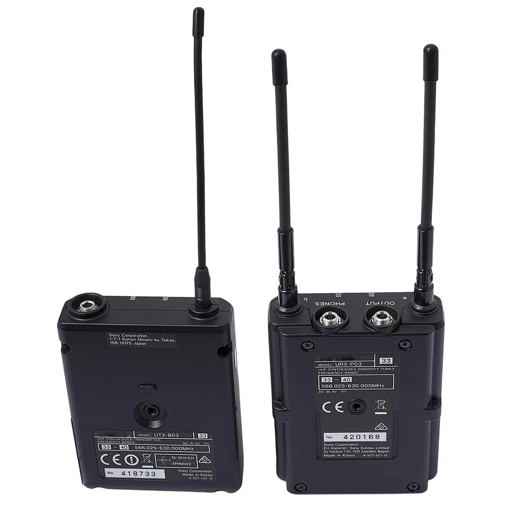UWP-D11 DV 카메라 인터뷰 디지털 무선 라발리에 마이크 패키지, 612-641MHz UTX-B03 바디팩 송신기 URX-P03 리시버