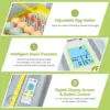 36 Egg Incubator for Hatching Eggs withAuto Turn, Temp & Humidity Control, Built-in CandleLarge Capacity Egg Incubator for Chic