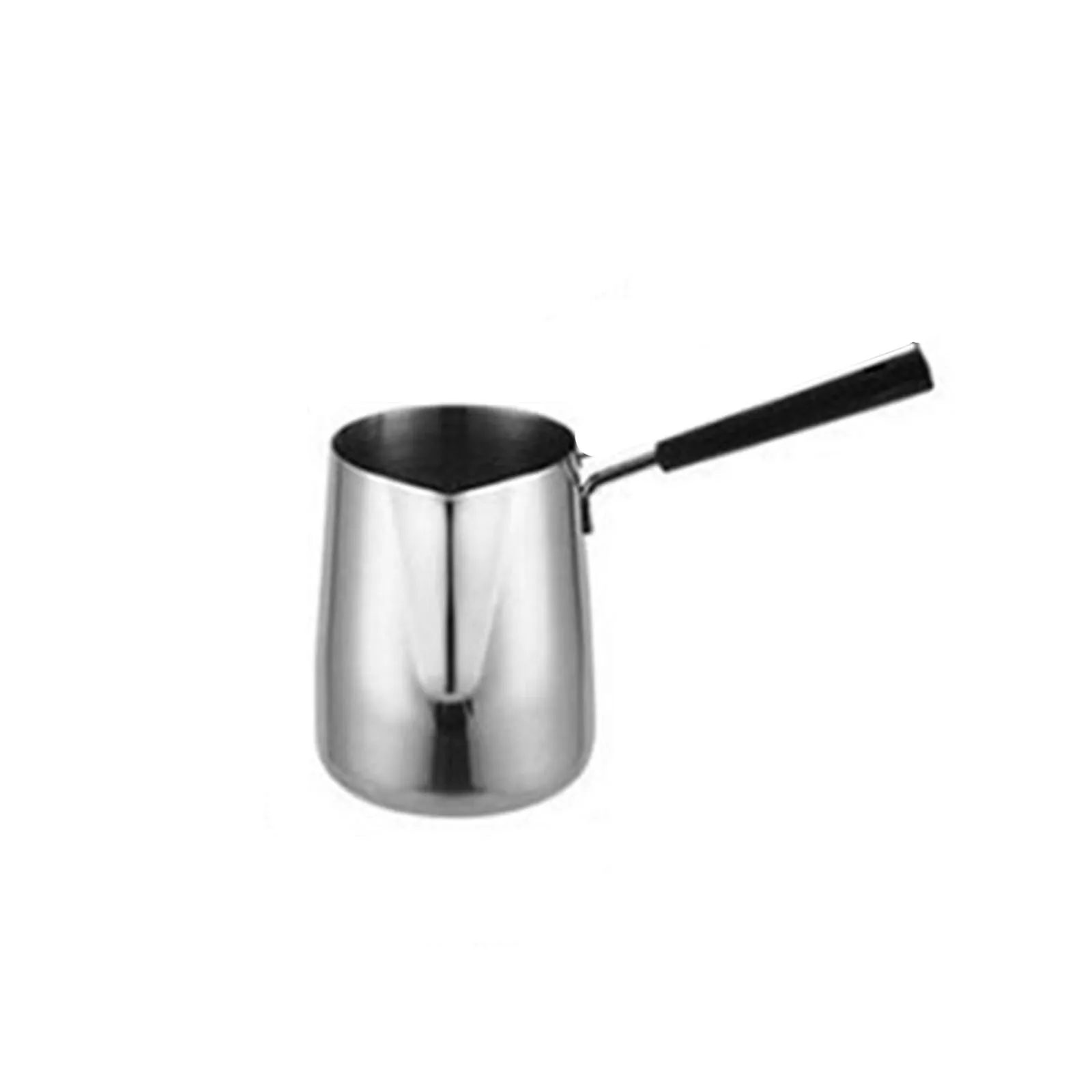 

Long Handle Turkish Coffee Pot With Pouring Spout Stainless Steel Milk Butter Warmer Pot Stovetop Chocolate Melting Pan