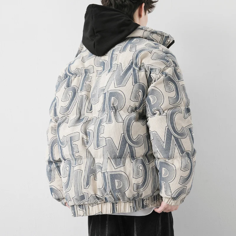 New Corduroy Cotton Caot for Man  Coat Winter Cotton Jacket  Thickened Loose Fashion Trend Casual Bread Jacket Men Clothing