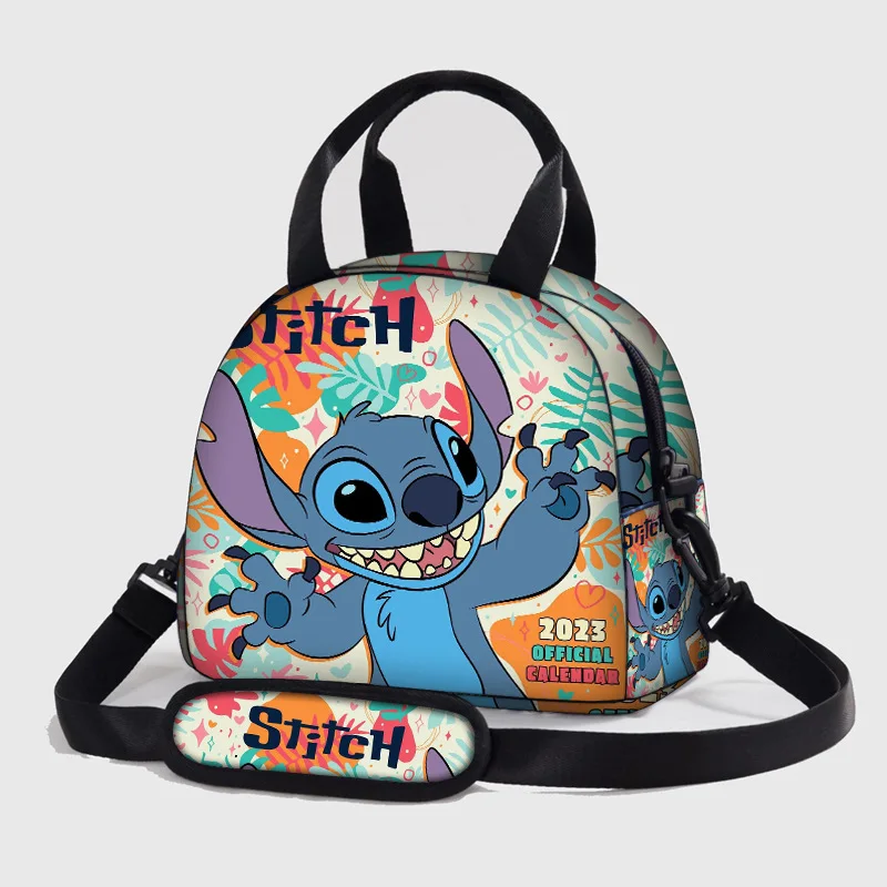 thumbnail image 1 of Nueva bolsa de almuerzo Disney Stitch con estampado periférico de animación, bolsa de hombro con correa para el hombro, bolsa de almuerzo aislada, bolsa bento cruzada, 1 of 5