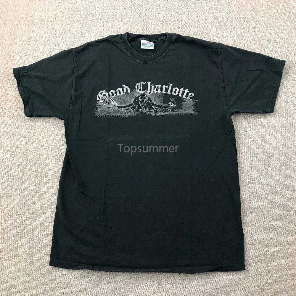 

Vintage Good Charlotte Shirt Adult Large Black Punk Rock Band Tee Mens Y2K