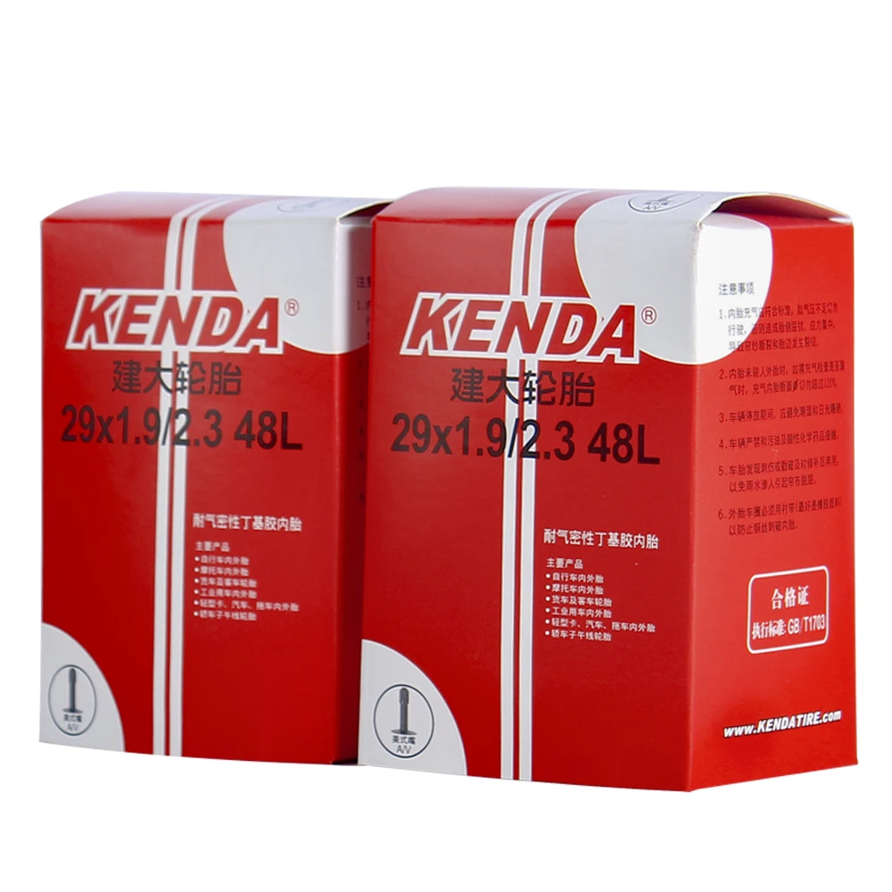 2 CAMERE D'ARIA KENDA 27.5X1.90/2.125 CON VALVOLA PRESTA FRANCESE 48 MM PER MTB