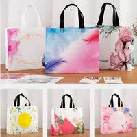 10pcs Non-woven Fabric Portable Bags Clothing Store Shop Color High Grade Packing Bag Women's Wear Gift Fashion Handle Storage 1