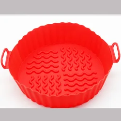 Premium Non - Stick Reusable Silicone Air Fryer Liner - Easy to Clean Kitchen Accessory (Red)