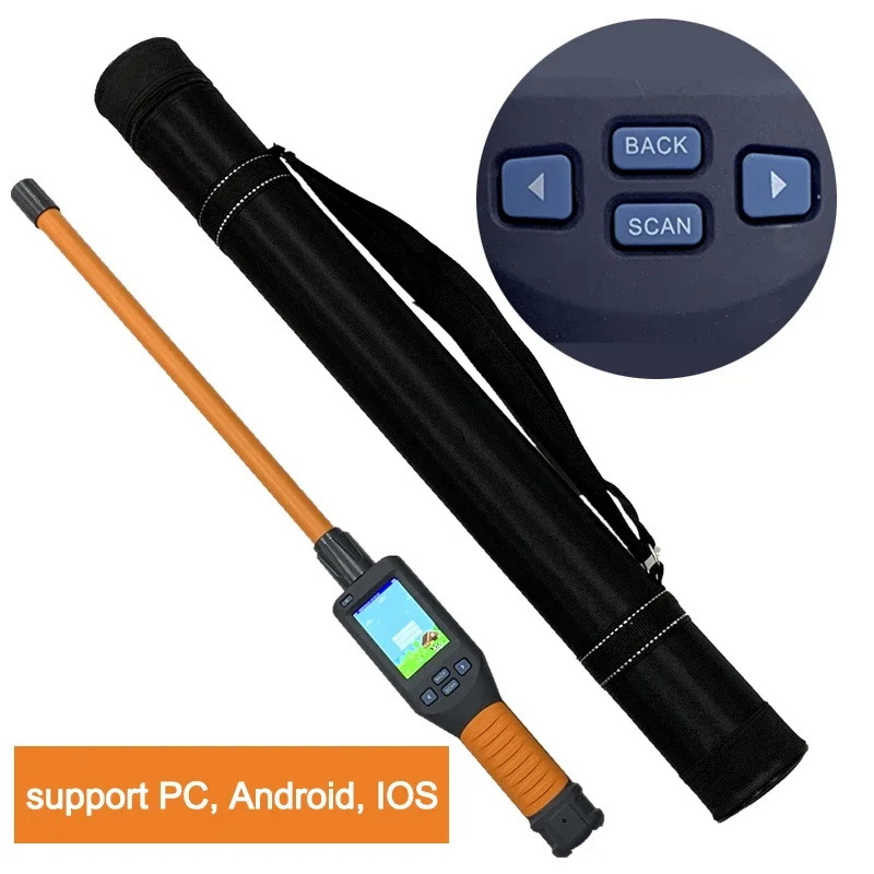 134.2khz Android APP Animal identification FDXB HDX rfid handheld long stick animal tag reader BT ear tag scanner for cattle cow