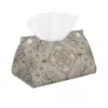 Custom Vintage Rhinestone Pearl Tissue Box Holder Rectangular Crystals Diamonds PU Leather Facial Tissue Box Cover for Office 1