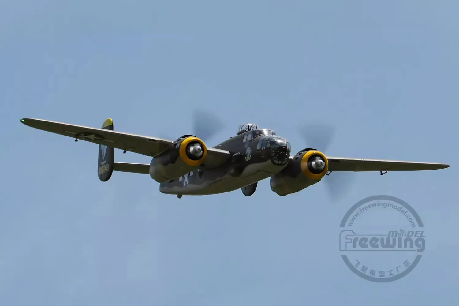 Freewing RC Plane Warbird Flightline 1600mm Wingspan B25 B-25 MITCHELL PNP Retractable Landing Gear Plane Airplane Model Hobby 5