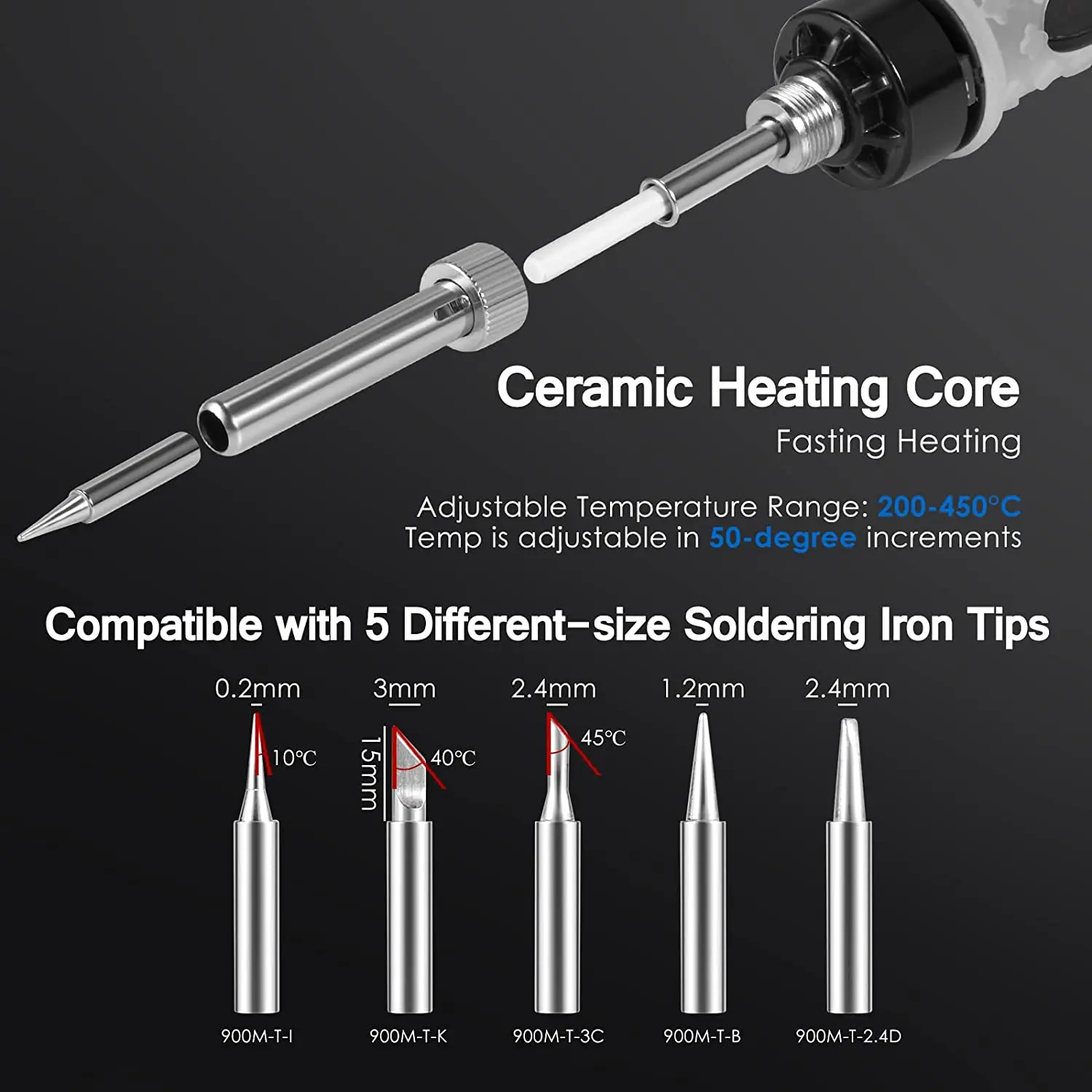 Adjustable Temperature Digital Electric Soldering Iron 220V 110V 80W Welding Solder Rework Station Heat Pencil Tips Repair Tool Electric soldering iron