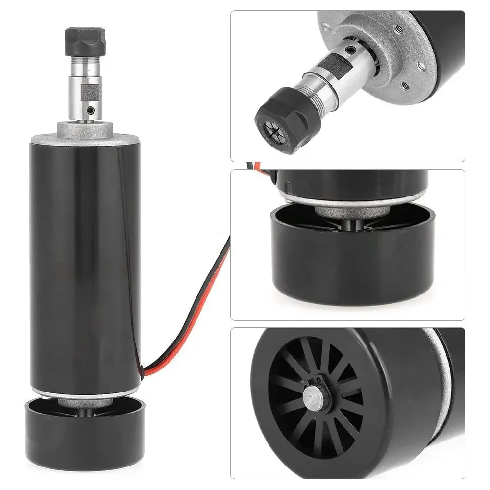 Air Cooled Spindle Motor 500W Air Cooled Spindle Kit Upgrade Spindle Motor 110V/220V Power Supply 52mm Clamps for CNC Engraving Malling Machine