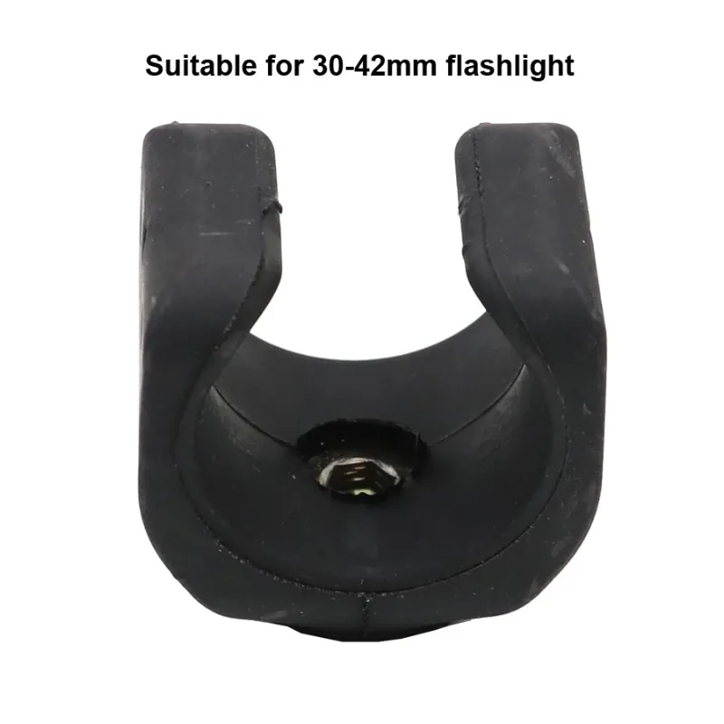 U Shaped Clip Mount Clamp for Tripod Monopod Rubber Holder Stand Diameter 30-42mm 26650 Flashlight torch Fishing Light bicycle flashlight holder light stand accessories