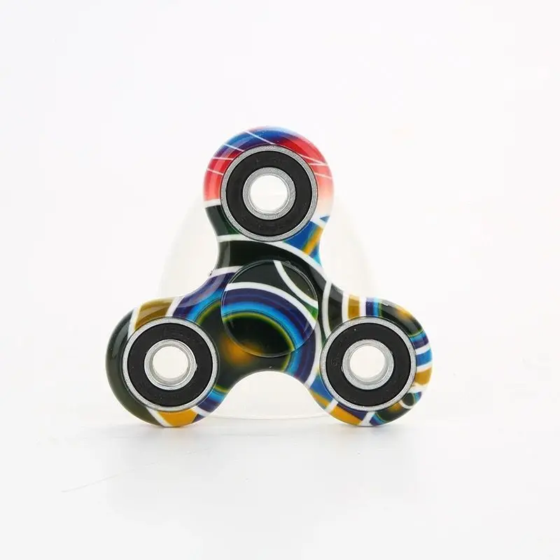 Vibrant Rainbow Anti-Anxiety Fidget Spinner Toy for Stress Relief and Focus
