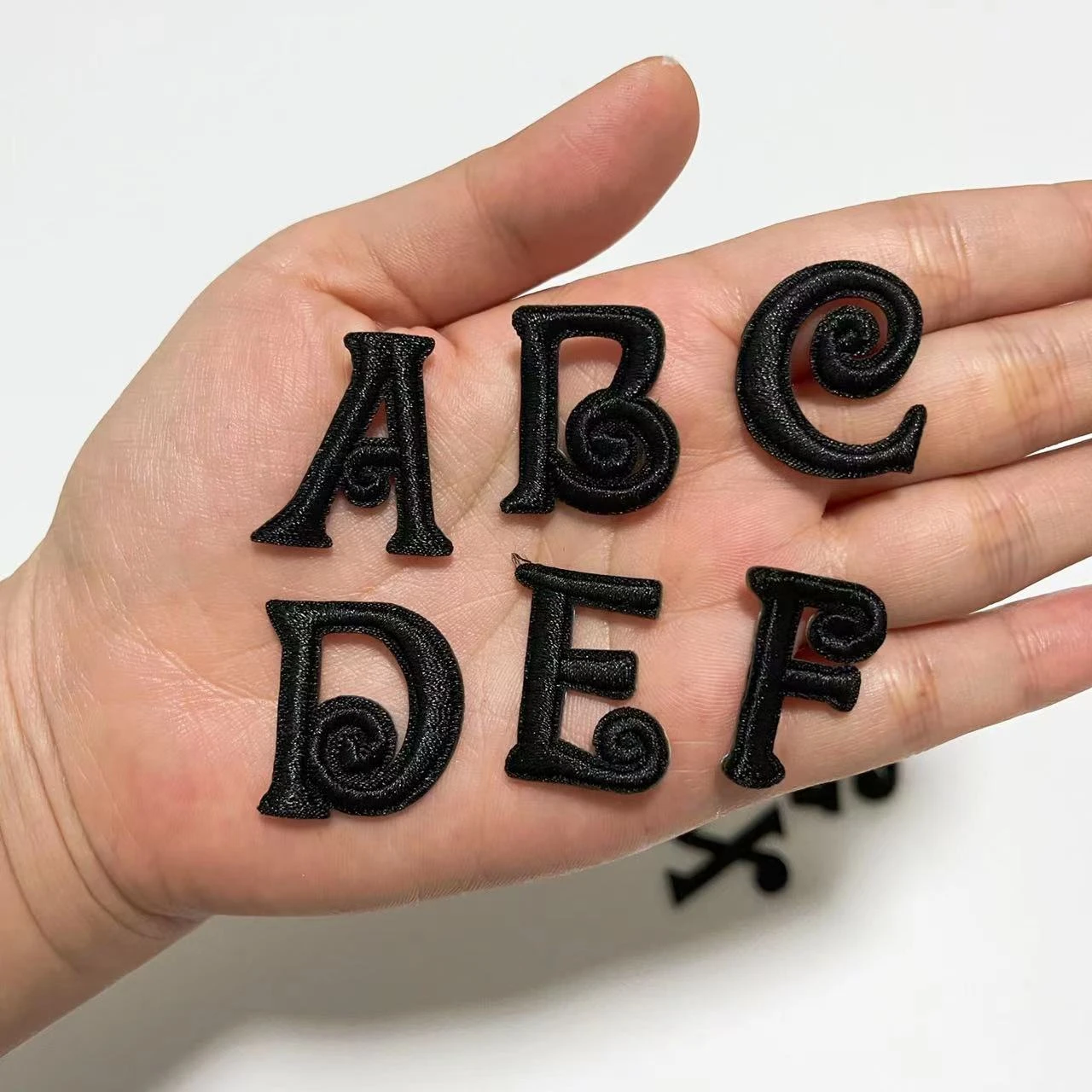 Parche con negras pegar, bordados de alfabeto Diy para ropa, bolsas, accesorios de costura, insignia de nombre| | - AliExpress