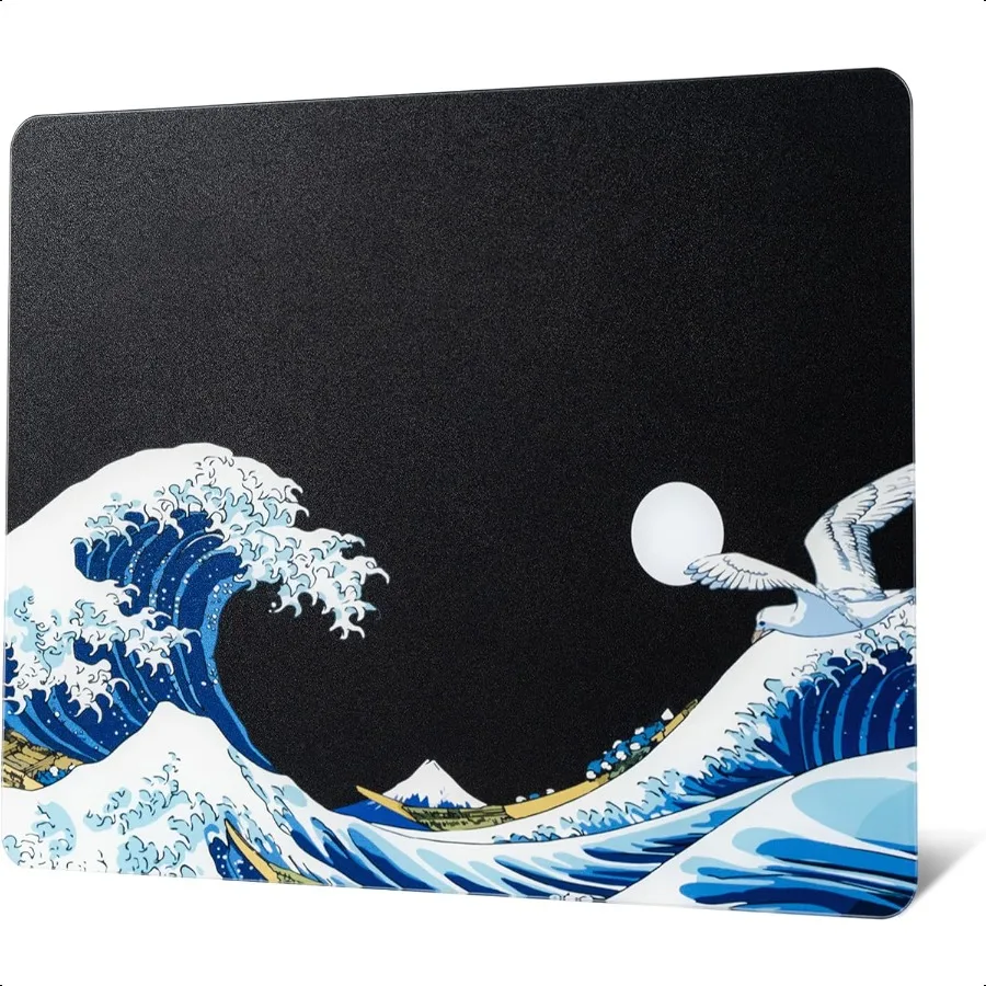 Gaming Glass Mousepad Black Coral Sea Large 410x310mm