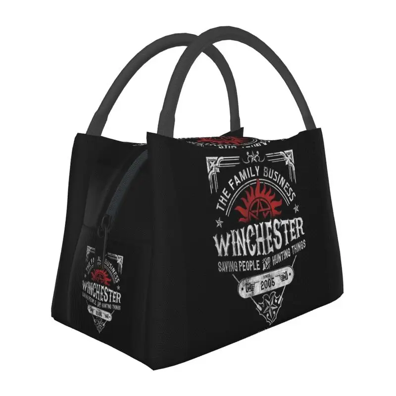 

The Family Business Winchester Saving People And Hunting Insulated Lunch Bags for Work Office Portable Thermal Cooler Lunch Box
