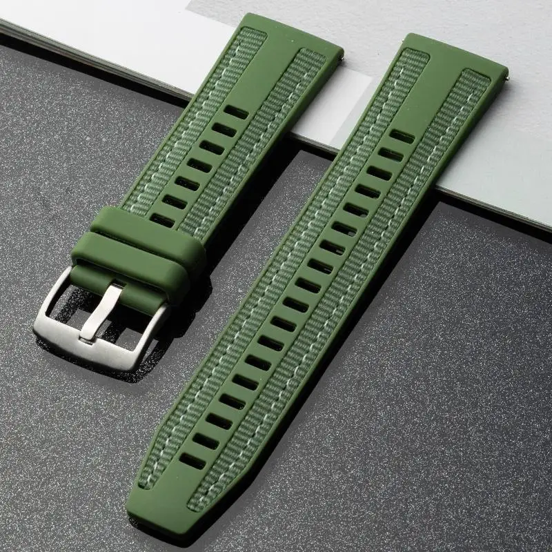 Versatile Nylon + Silicone Watch Strap - 18mm/22mm Bracelet