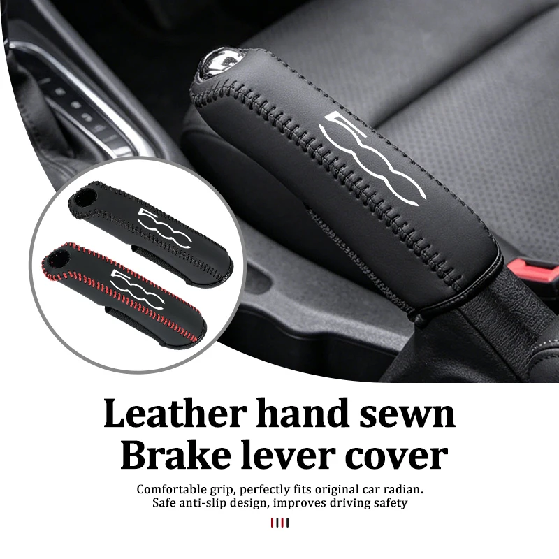 Leather Handbrake Sleeve Cover - Premium Car Interior Accessory