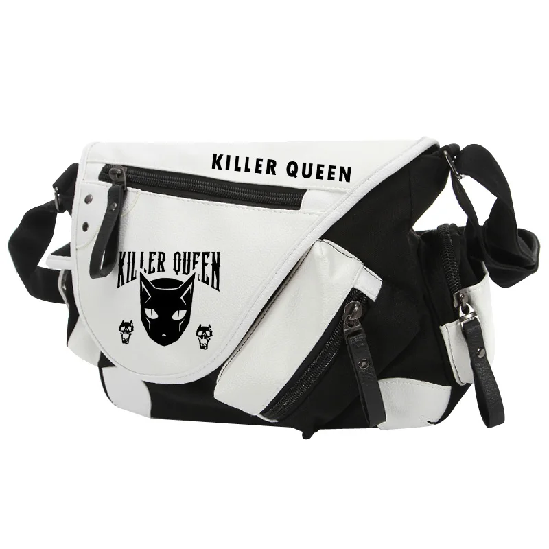 

Anime JoJo's Bizarre Adventure Messenger Bag Killer Queen Gold Experience Star Platinum One Shoulder Bag Backpack Travel Bag