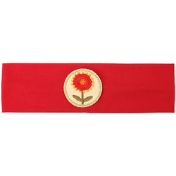 Floral Embroidered Headbands for Babies and Toddlers - Trendy Elastic Hair Accessories (Red B)
