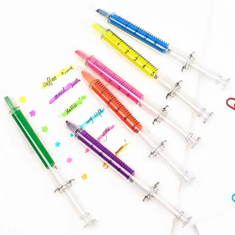 Syringe Pens Novelty Multi Colors Medical Ballpoint Pens Gifts for Nursing Student rs Injector Shape Office Stationery