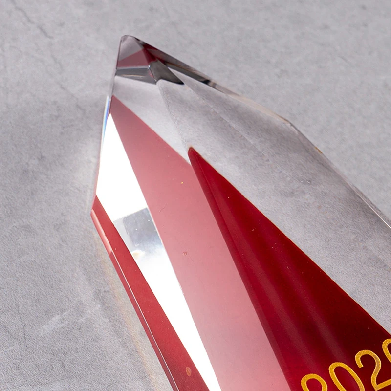 Customized Color Printing Crystal Trophy Creativity Send Friends Award School Graduation Company Annual Meeting Competition, 1Pc