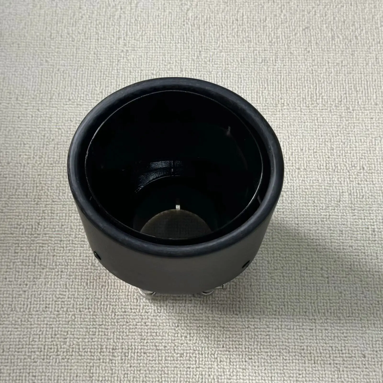 타원형 경사 매트 탄소 섬유 배기 팁 머플러 시스템, 범용 블랙 스테인레스 머플러 파이프, 테일 파이프 트림, 1 개