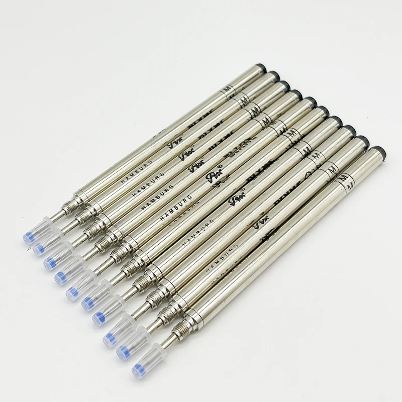 10pcs High Quality 0.7mm Metal Black/Blue M 401 MB Rollerball Refill Office Stationery Write Smooth