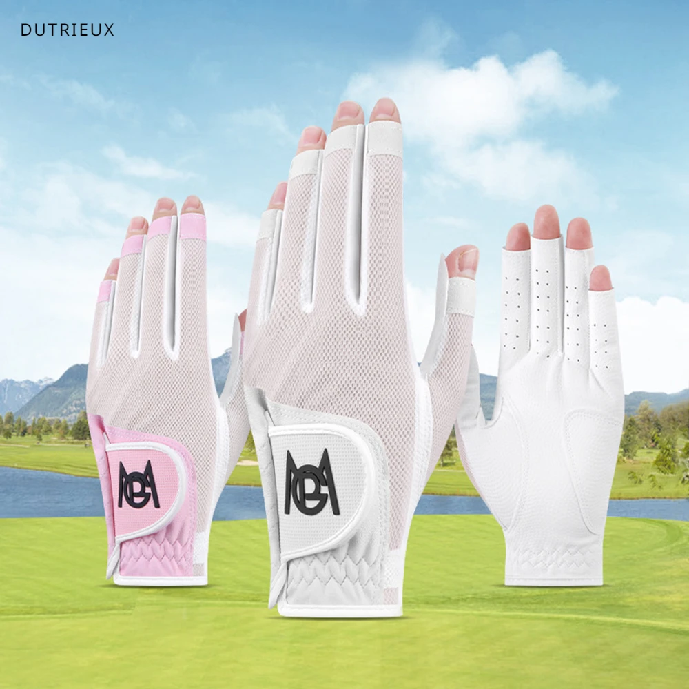 

PGM Golf Sports Gloves Women Open Finger Breathable Gloves Palm Anti slip Texture Lightweight Breathable Golf Products Full Pair