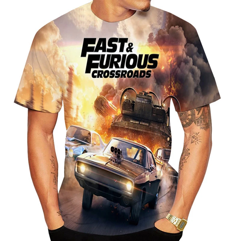 3D Print O Neck Short Sleeve T Shirt