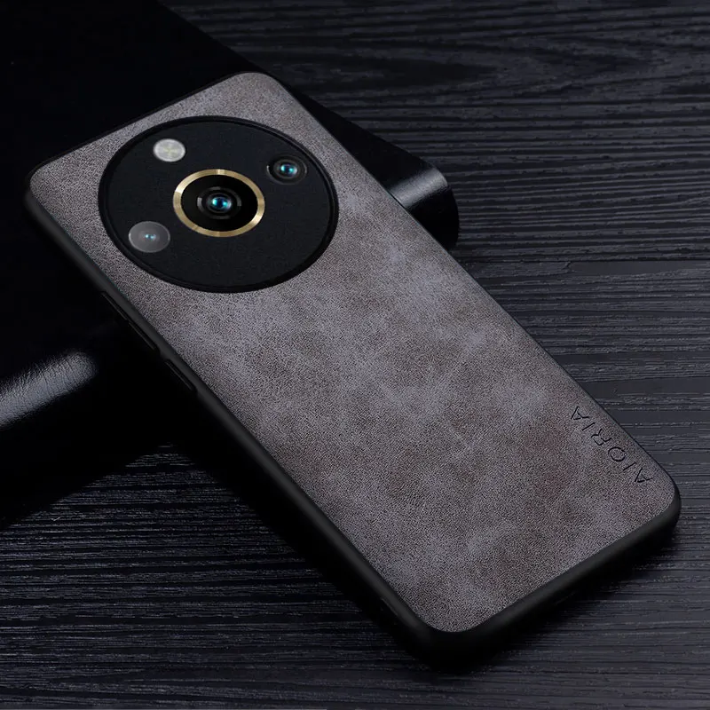 Premium PU Leather Scratch-Resistant Solid Color Phone Case