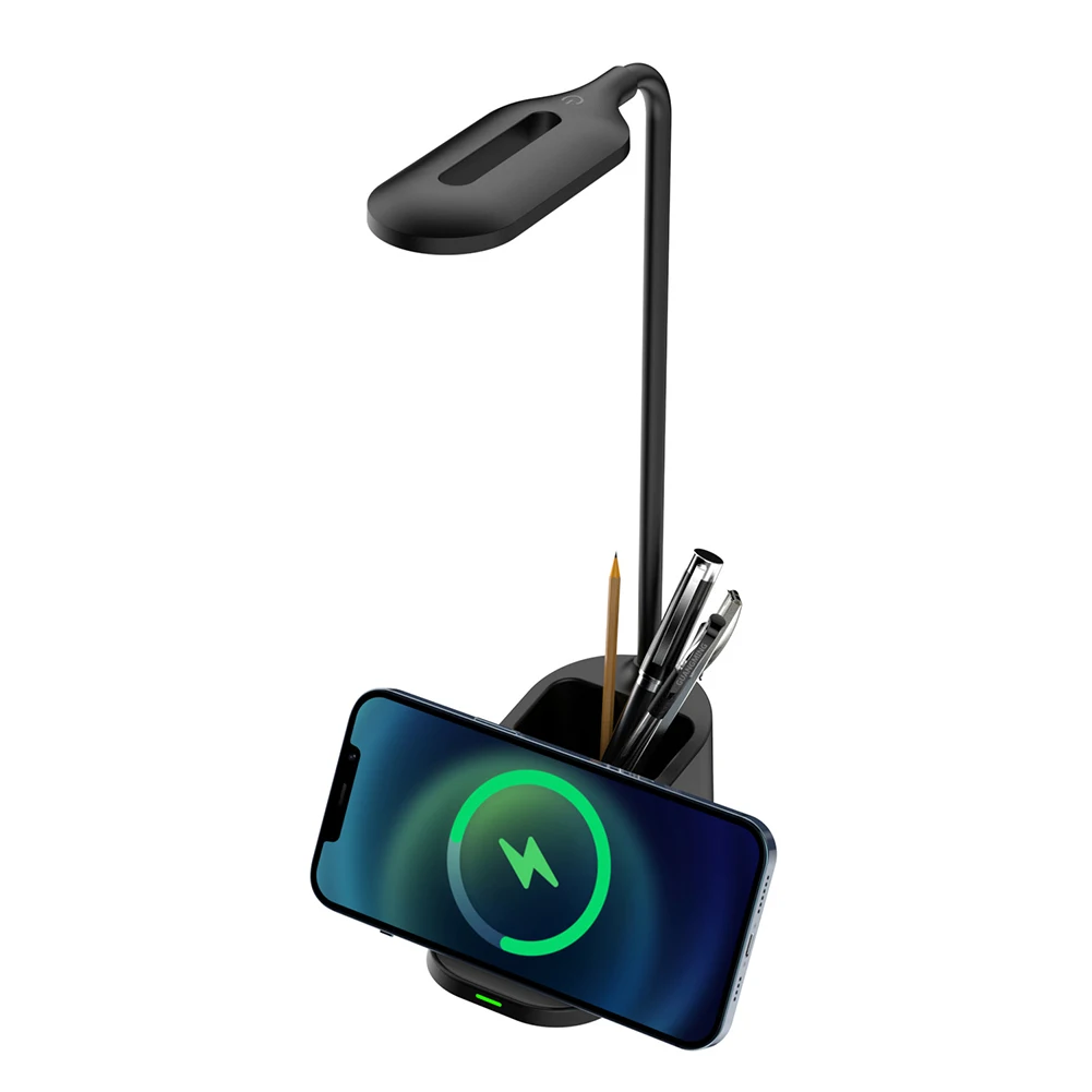 

Wireless charging Desk Lamps Pen Holder Phone Holder Reading Light USB Table Lamp Eye Protection Night Lights for Bedroom Study