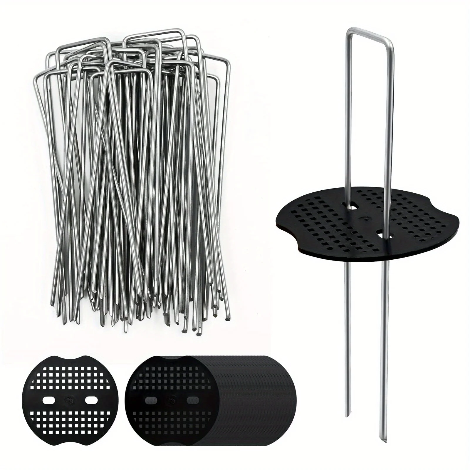 U-shaped fixing spike garden stake set heavy duty garden spikes for repairing lawn and fabric