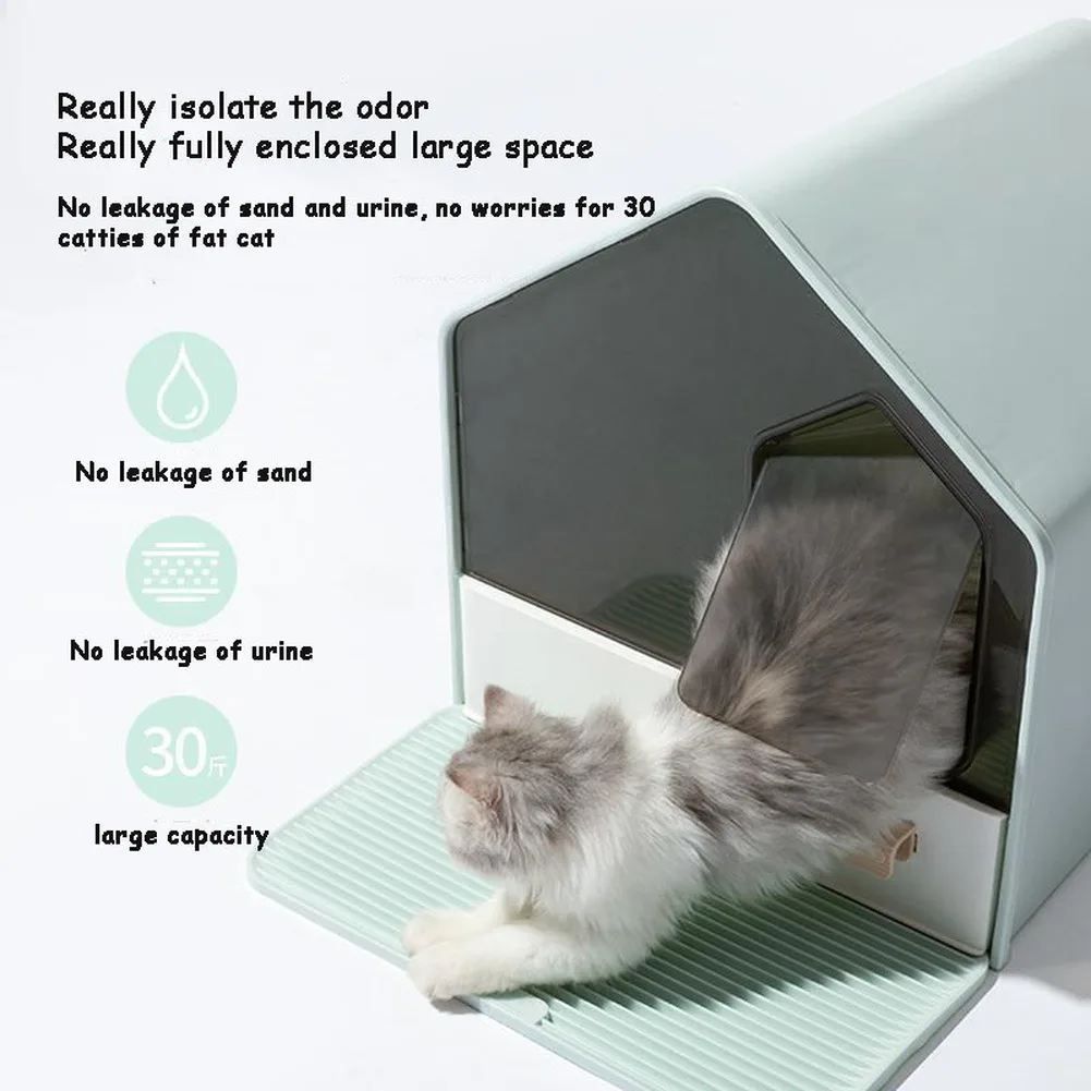 fully enclosed litter box