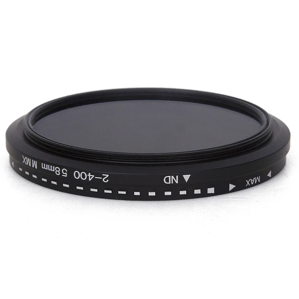 Adjustable Fader Variable ND Filter ND2 to ND400 Neutral Density for Camera Lens 37/43/46/49/52/55/58/62/67/72/77/82mm