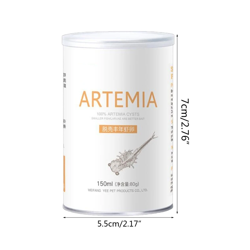 Tropical Fish Food 150ml 80g Artemia Shelling Eggs Brine Shrimp Shelling Eggfood Aquarium Hatching For Feeding Baby Fishes