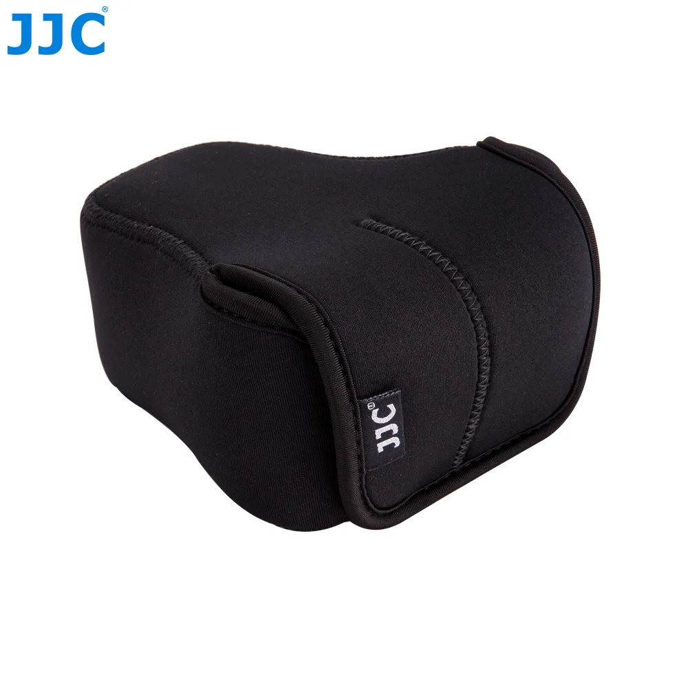 JJC 부드러운 네오프렌 카메라 파우치 컴팩트 가방,  ZV-E10 A6500, A6400, A6300, A6100, A6000 용, 분실 방지 내부 스트랩 보호대
