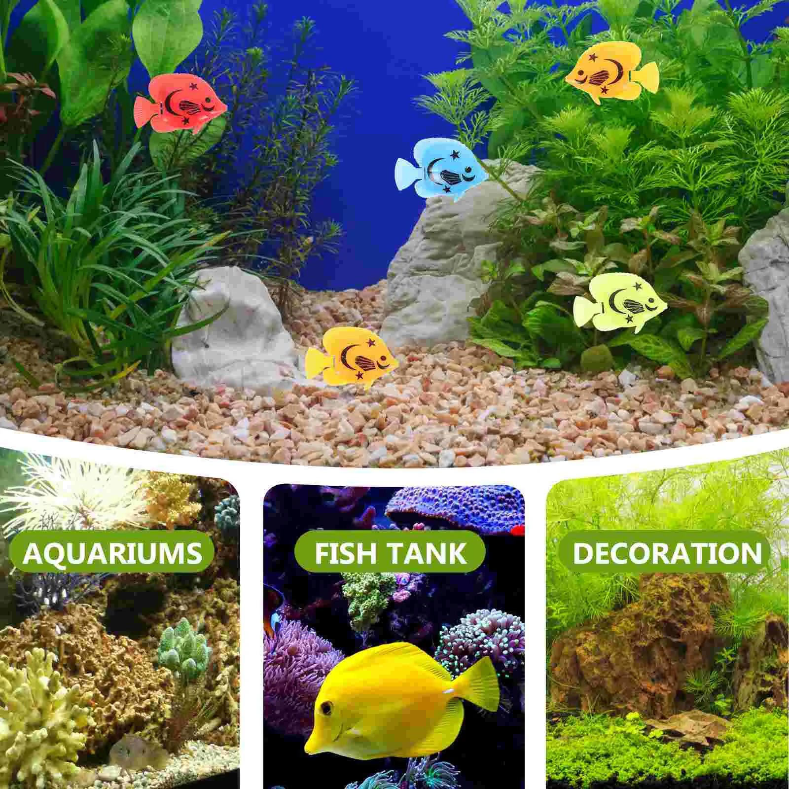 25pcs Creative Aquarium Fish Ornament Fish Tank Landscape Artificial Plastic Decor (Random Style)