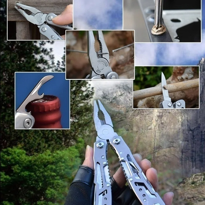 Multi Function Tool Creative 15 IN 1 Multi Tools Folding Pliers Camping Outdoor Survival with Nylon Bag