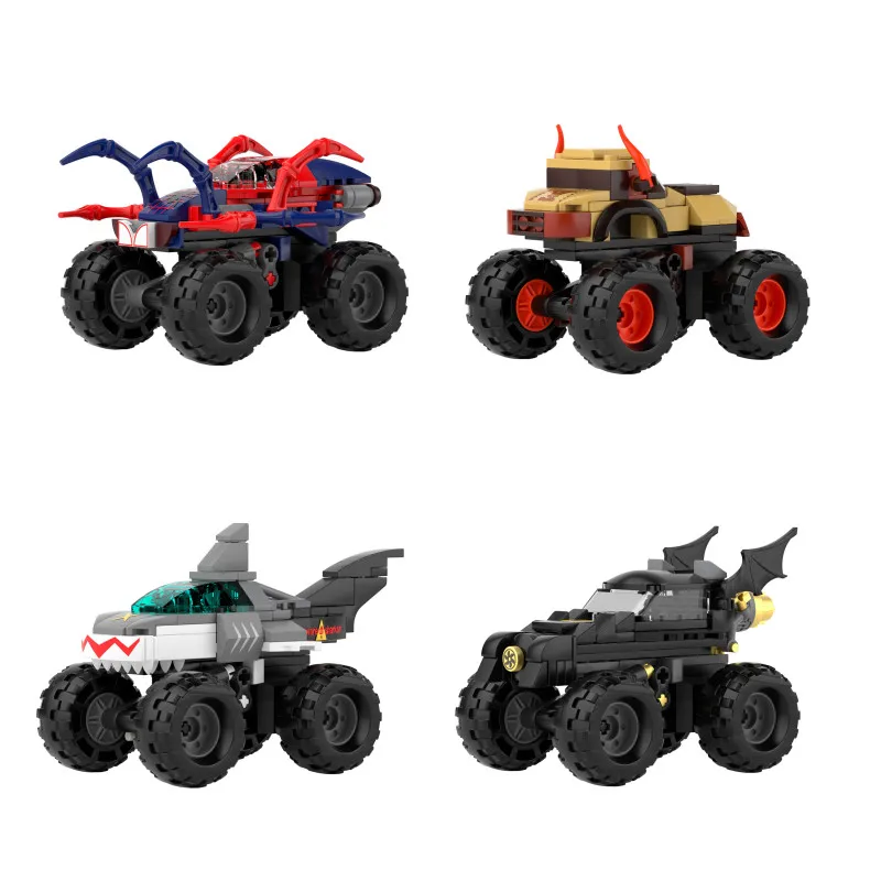 

Pull Back Truck Car Building Blocks Modified Off-road City SUV Climb Vehicle Diy Parts Bricks Construction Model Toys Boy Gifts