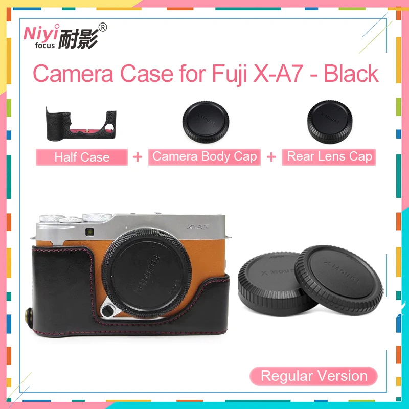 

Основание для камеры Fuji XA7 из искусственной кожи Защитная Сумка на половину корпуса основание из натуральной кожи для Fujifilm X-A7 аксессуары для камеры