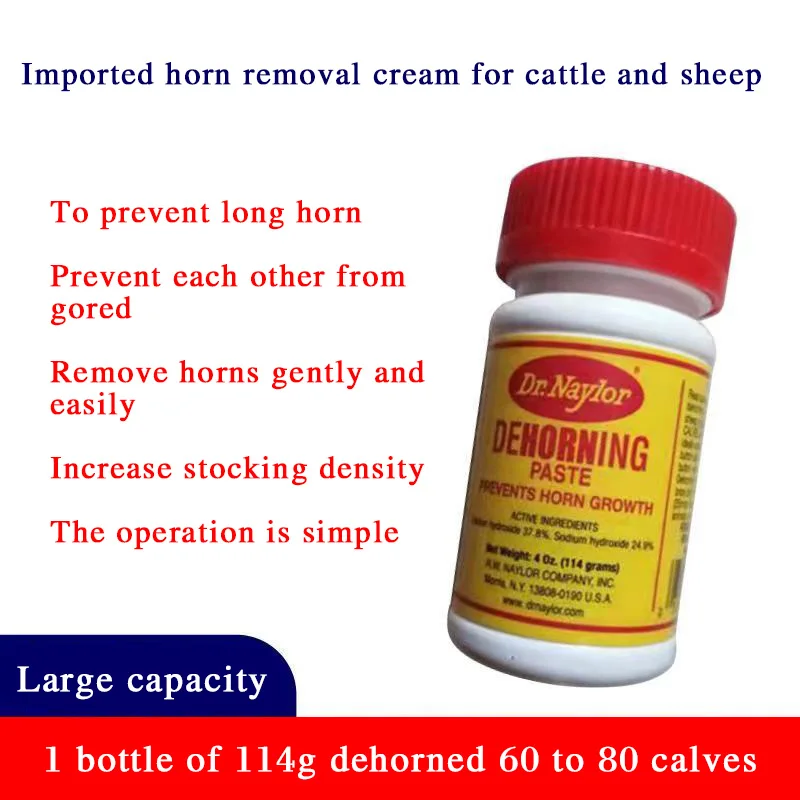 

Cattle Dehorner Paste Imported Horn Removal Paste for Cattle and Sheep Horn Removal for Calves Cattle Supplies