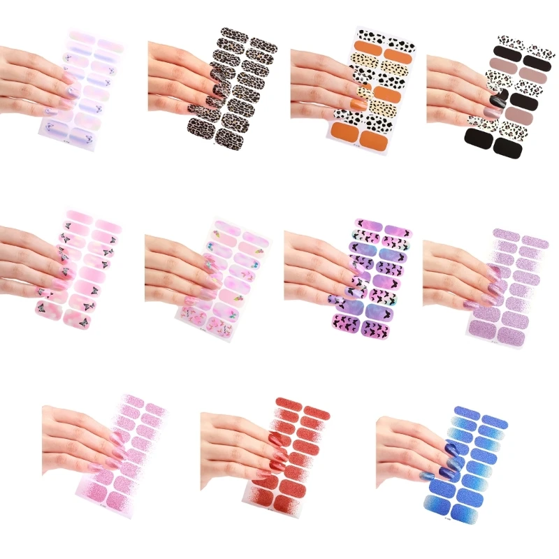 

French Polish Strips 1 Sheet Gel Stickers Decals DIY Art Stickers