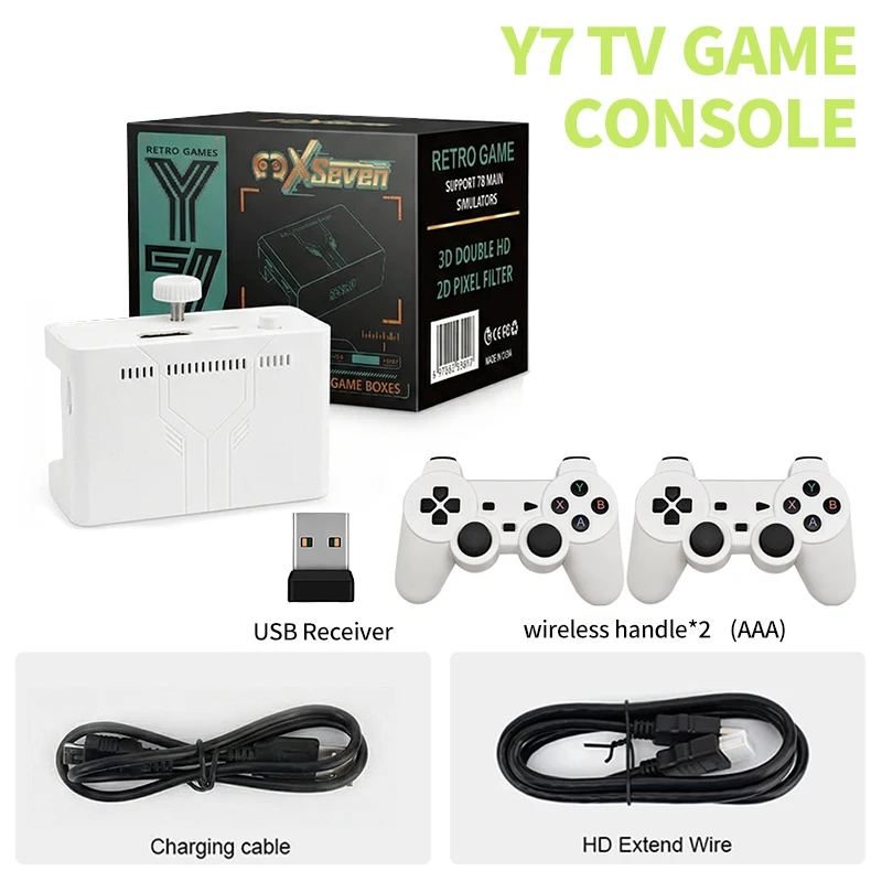Nuova Console di Gioco Coopreme Y7 X7 128G 2026 con Sistema Linux, Video 4K, TV Box, Controller Wireless, Giochi Retro 10000+ e Supporto PSP