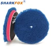 Sharkfox 5 Inch/ 6 Inch Wool Pad High Density Lambs Woollen Polish buffing Pad for Car Polisher 5