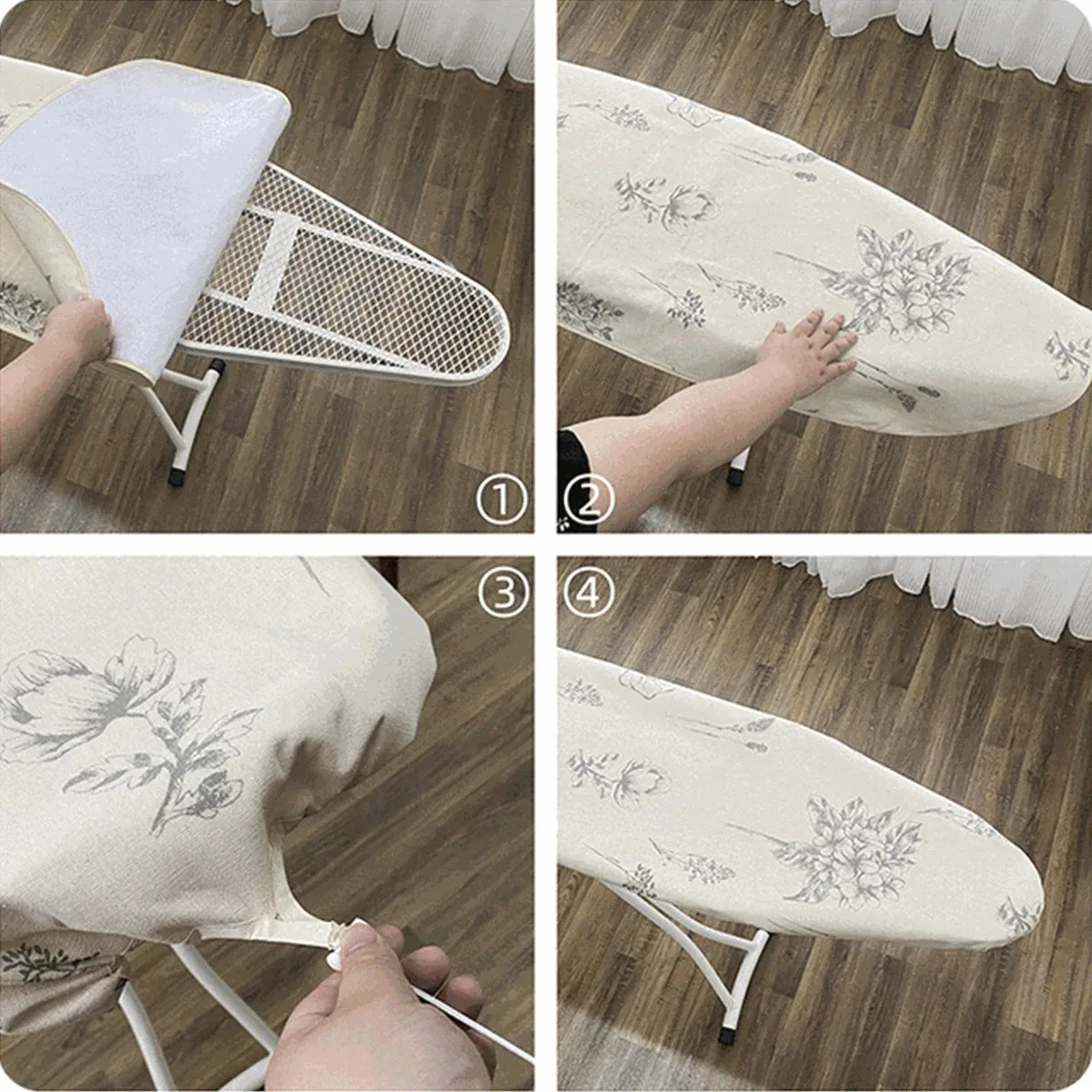 Printed Ironing Board Cover Drawstring Tightening with Padding Cloth Large Canvas Ironing Board Accessories Protector Cover ironing board cover