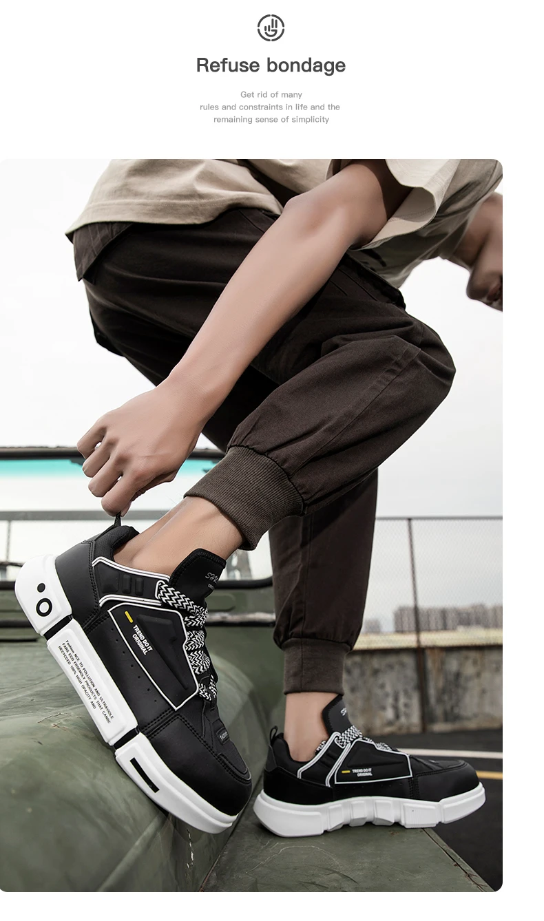 Men’s Sneakers Work Safety Shoes Steel Toe Cap Leather Patchwork Oxford